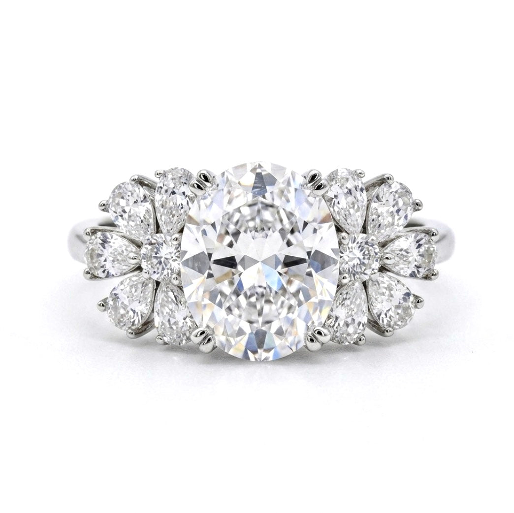 Sterling Silver Floral Design Ring