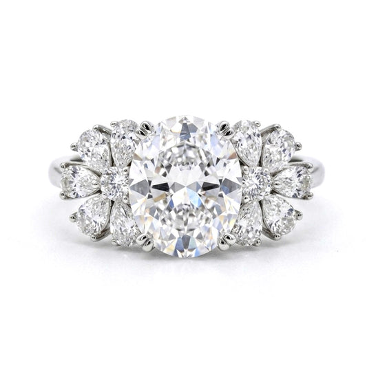 Sterling Silver Floral Design Ring
