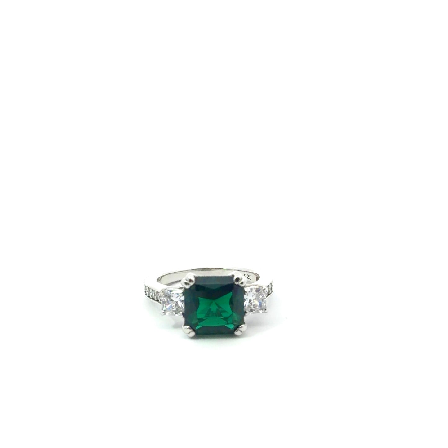 Sterling Silver Emerald Inspired Ring