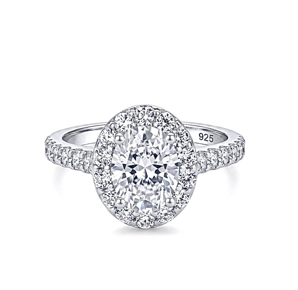 Sterling Silver Oval cut Ring