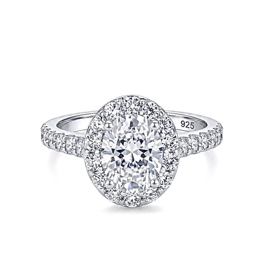Sterling Silver Oval cut Ring