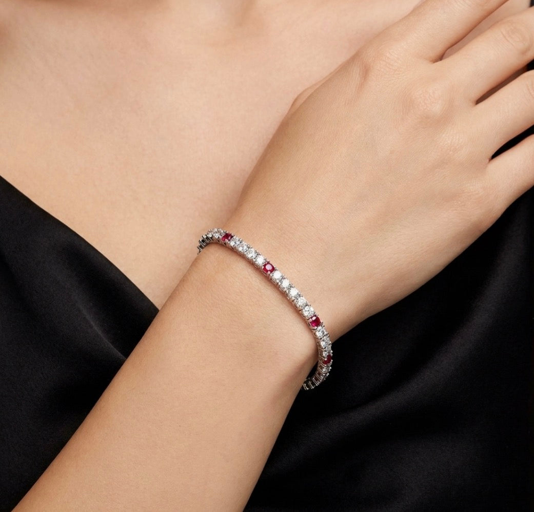 Sterling Silver Cubic Zirconia Bangle Bracelet