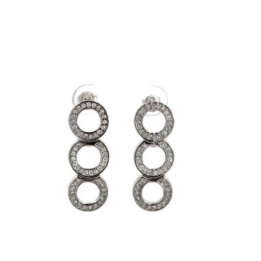 Elegant Triple Drop Earrings