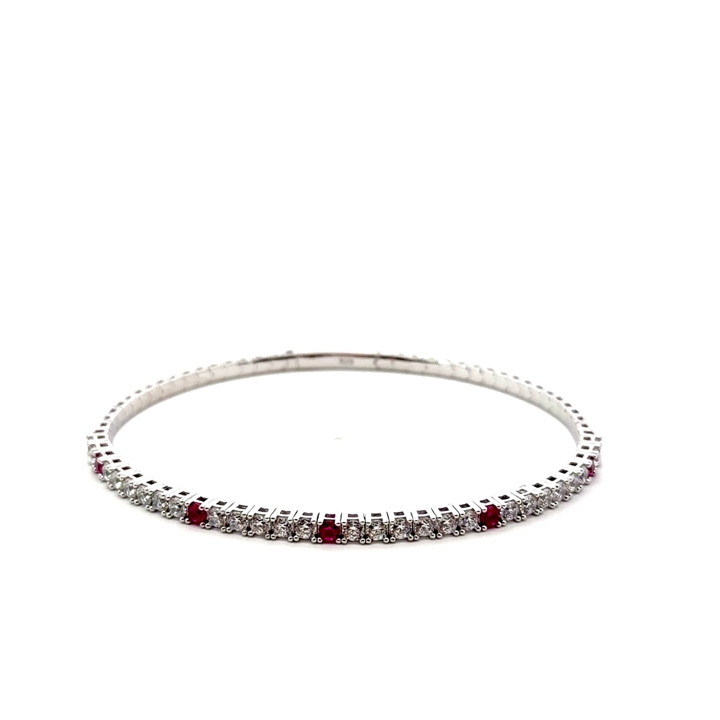 Sterling Silver Cubic Zirconia Bangle Bracelet