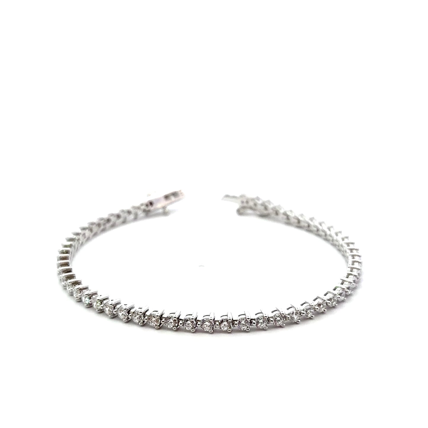 Sterling Silver Cubic Zirconia Tennis Bracelet
