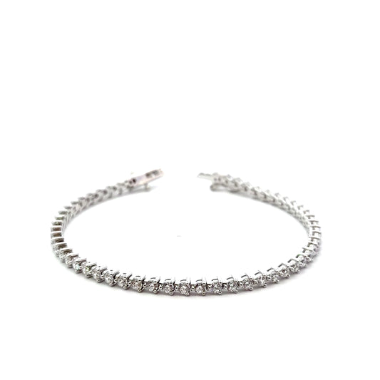 Sterling Silver Cubic Zirconia Tennis Bracelet