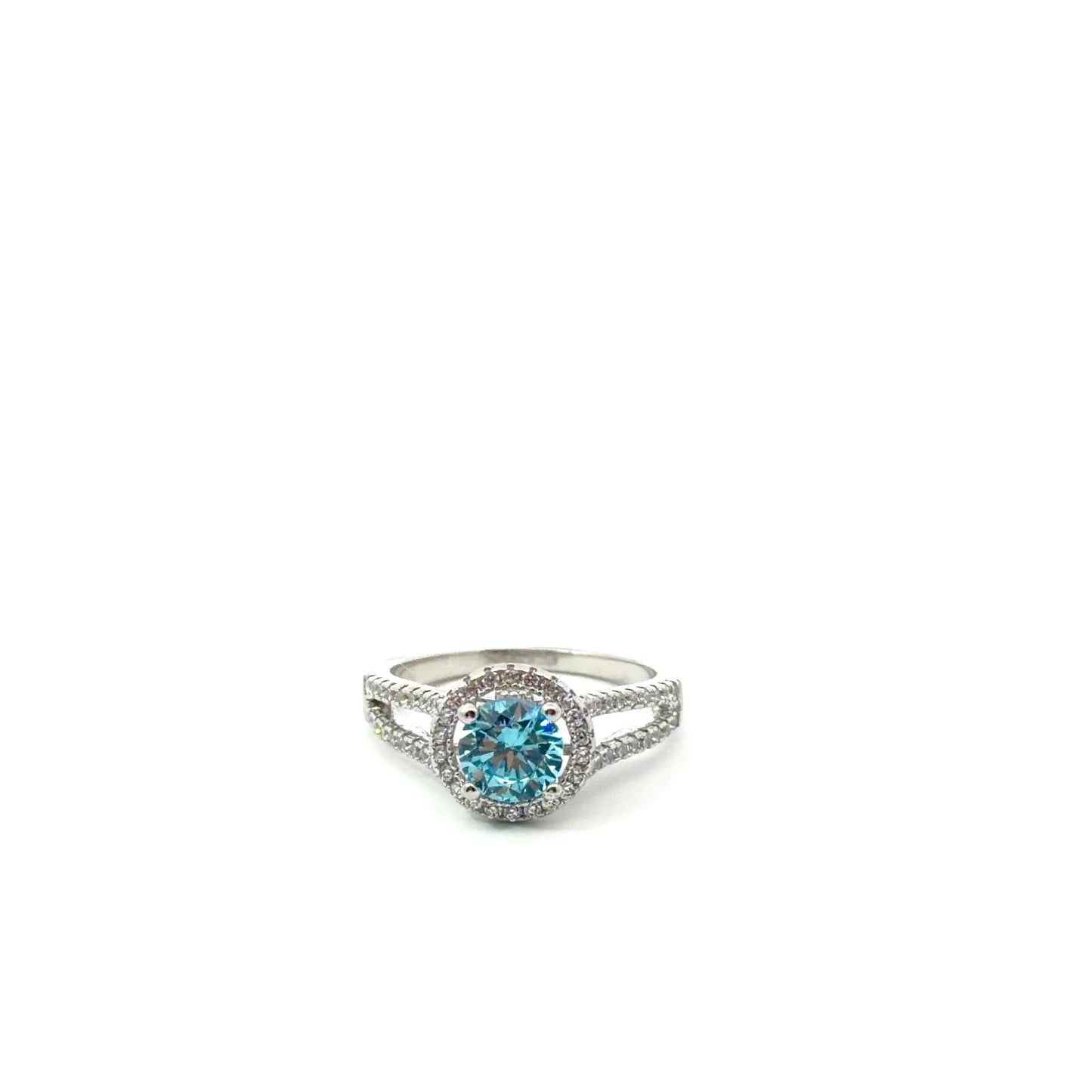 Sterling Silver Round Cut Ring