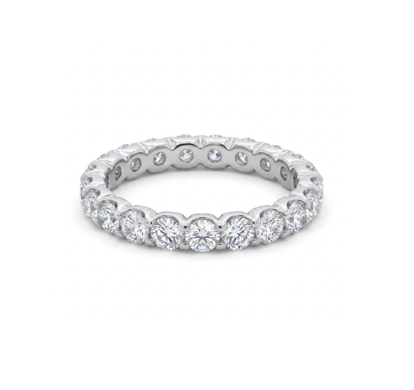 Sterling Silver Brilliant-cut Cubic Zirconia Eternity Ladies Band