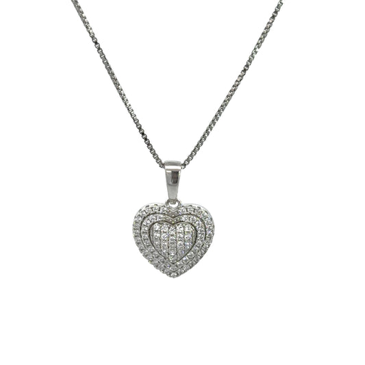 Heart shaped Cubic Zirconia Necklace