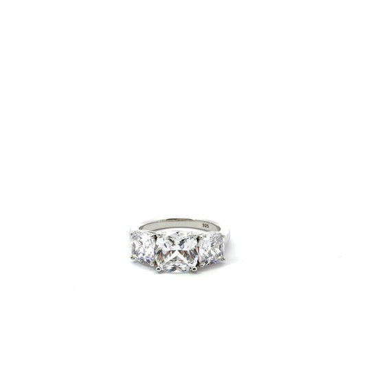 Sterling Silver Three Stone Ring