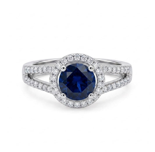 Sterling Silver Round-cut  Ring