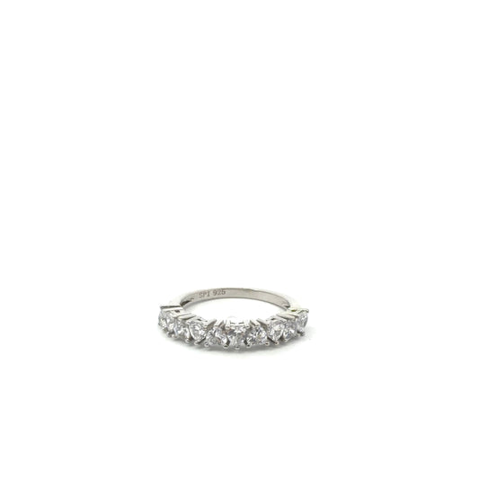 Sterling Silver Heart Shape Eternity Ring
