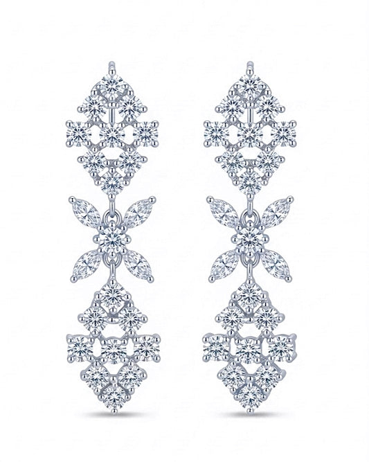 Chandelier  Floral Design Earrings