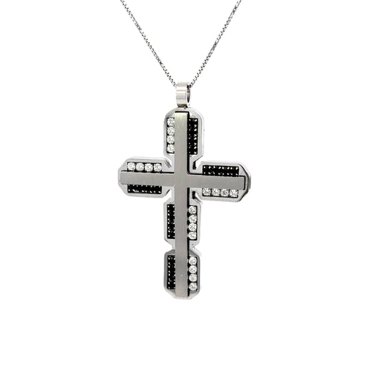 Multi-Layer Stainless Steel Cross Pendant