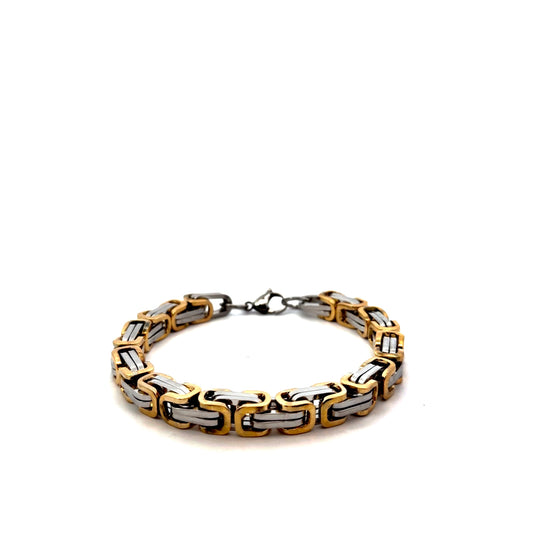 Two-tone Byzantine Men’s Chain Bracelet