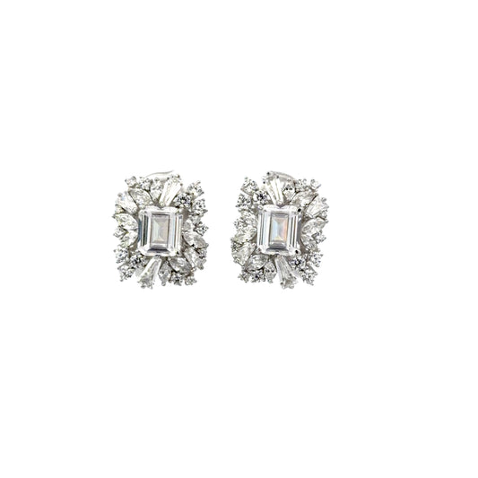 Vintage Inspired Cluster Stud Earrings