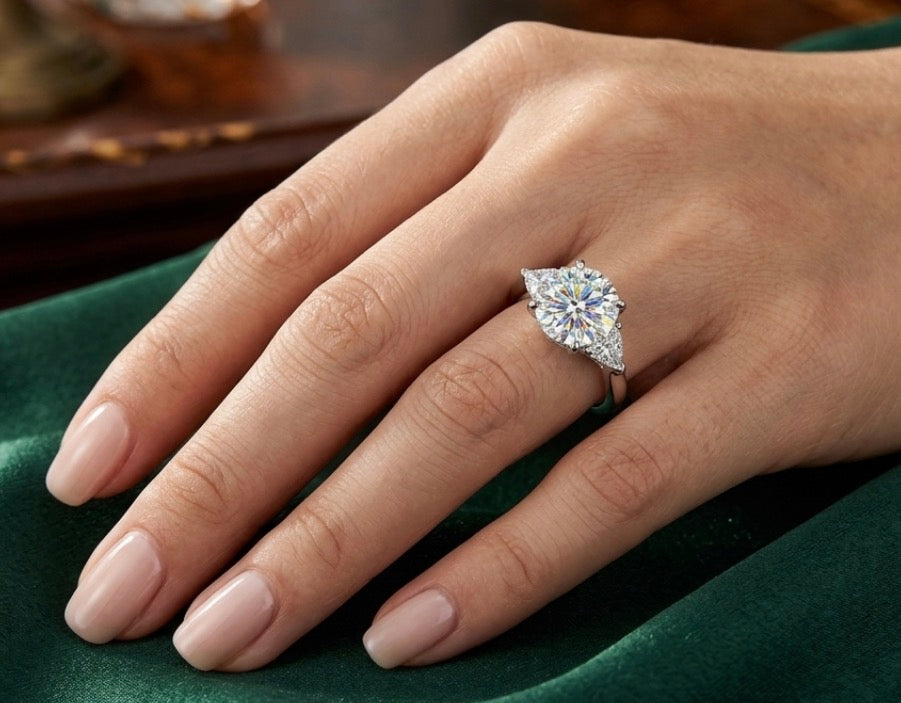 Sterling Silver Brilliant-cut stone Ring