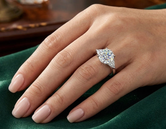 Sterling Silver Brilliant-cut stone Ring