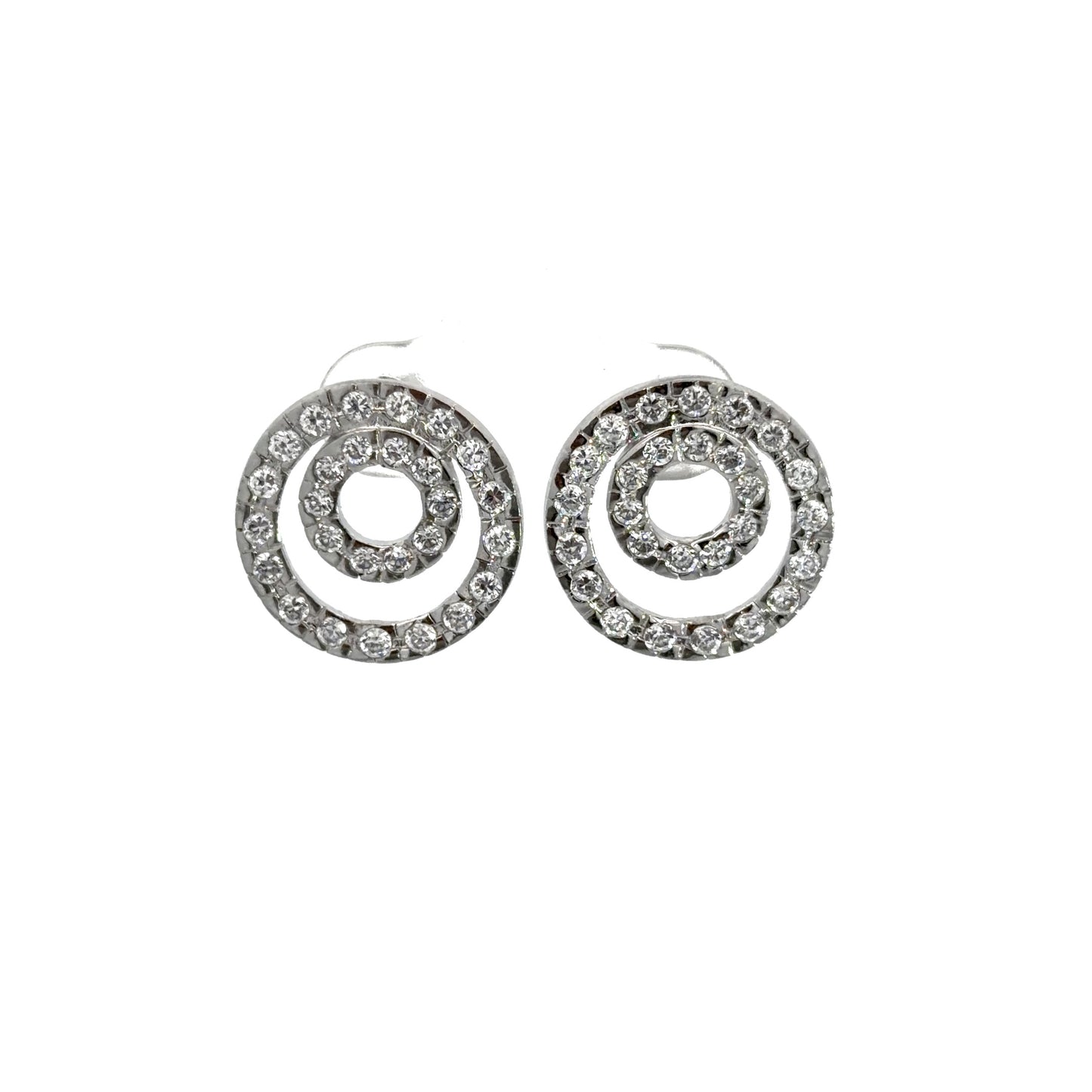 Double Halo Pavé Earrings