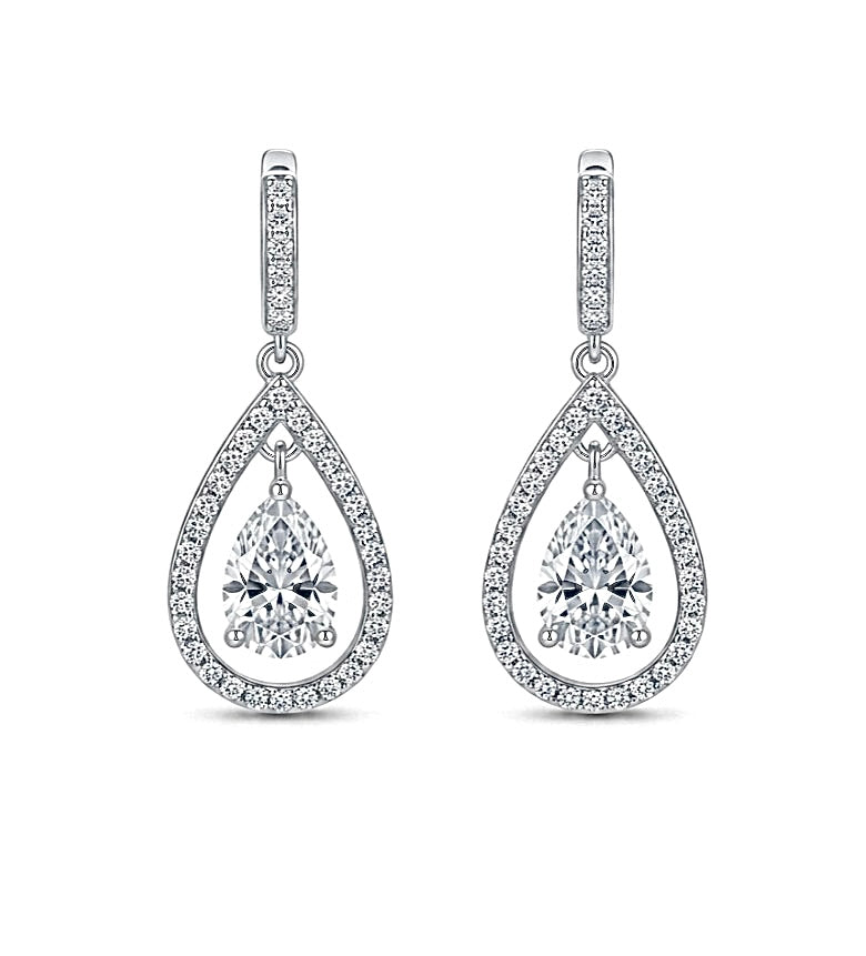 Teardrop Cubic Zirconia Earrings