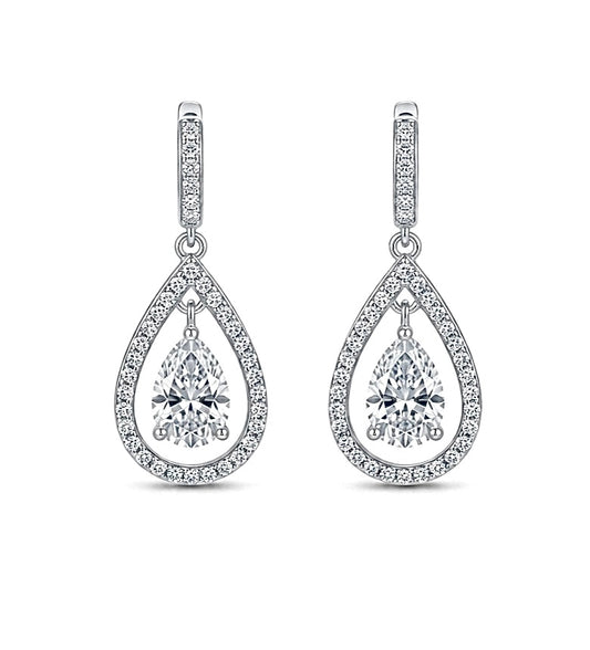Teardrop Cubic Zirconia Earrings