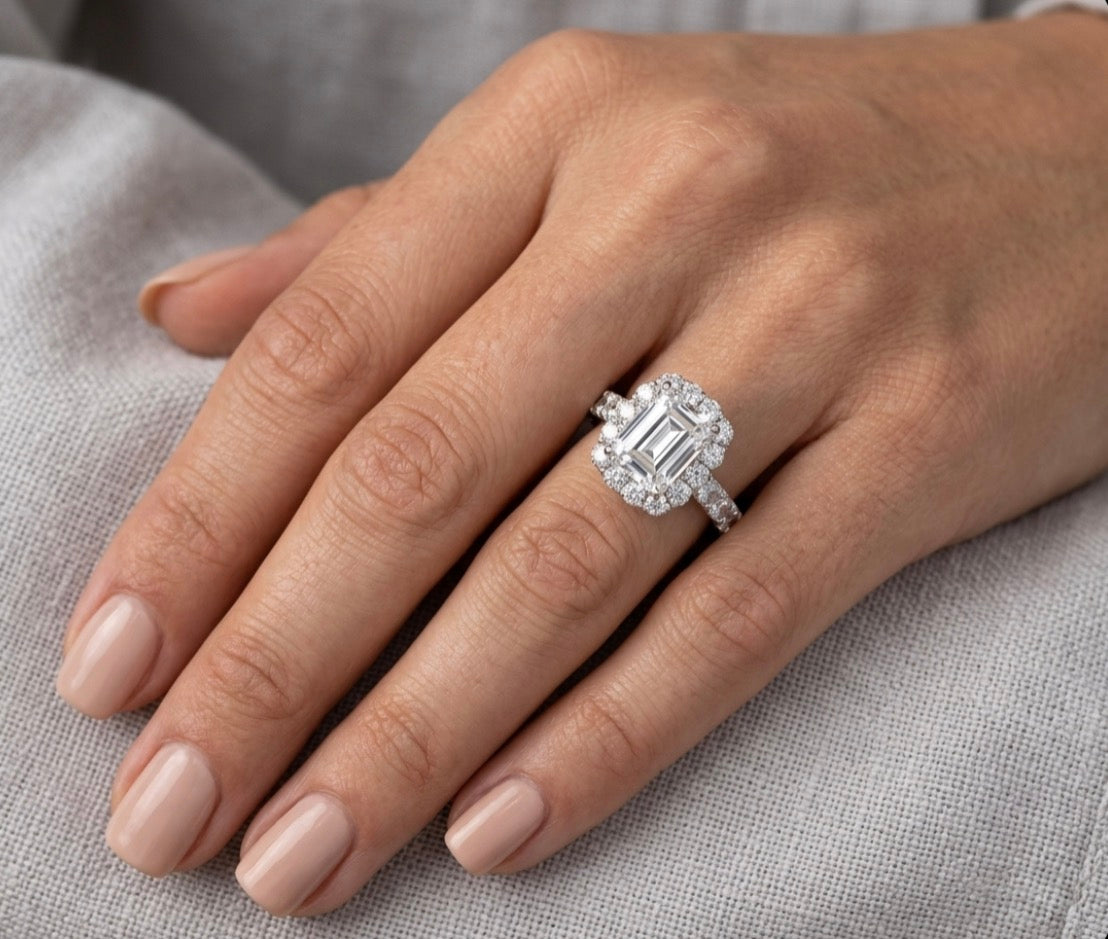 Sterling Silver Emerald Cut Ring