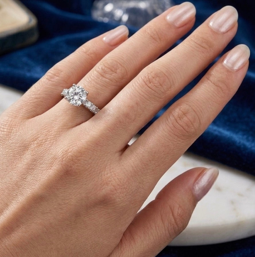 Sterling Silver Pave Encrusted Ring