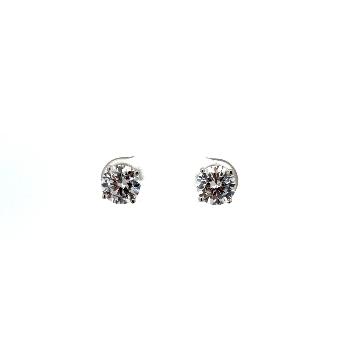 Sterling Silver Cubic Zirconia Stud Earrings