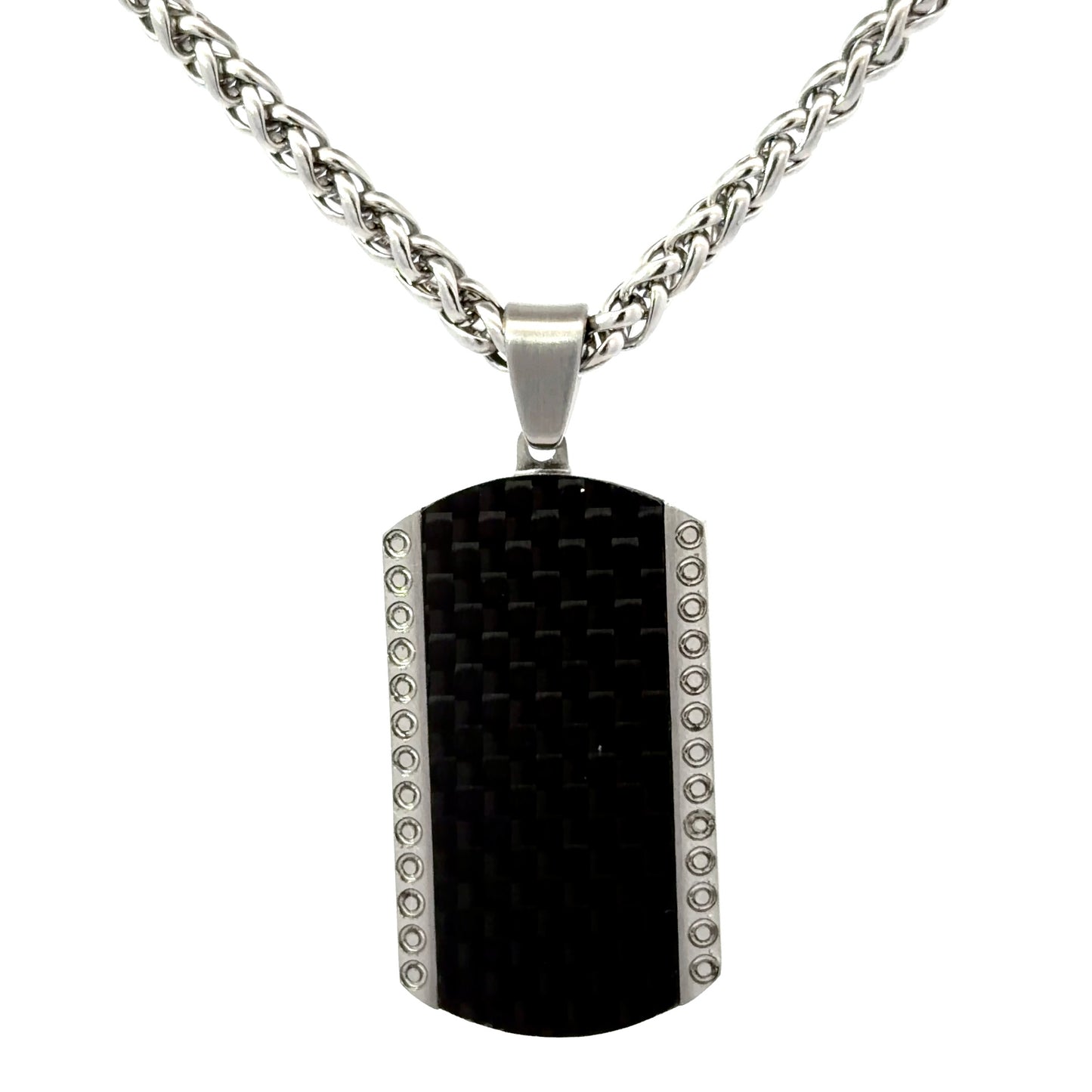 Stainless Steel Modern Men’s Dog Tag Pendant