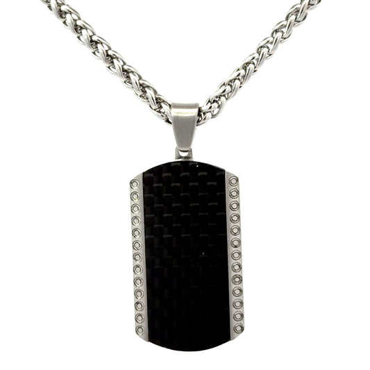Stainless Steel Modern Men’s Dog Tag Pendant