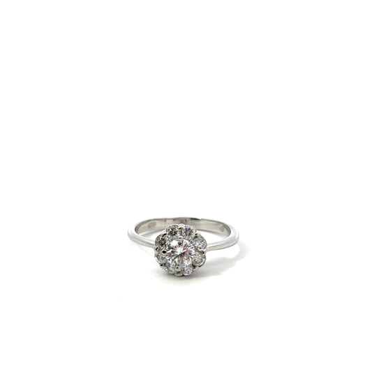 Sterling Silver Floral Design Ring