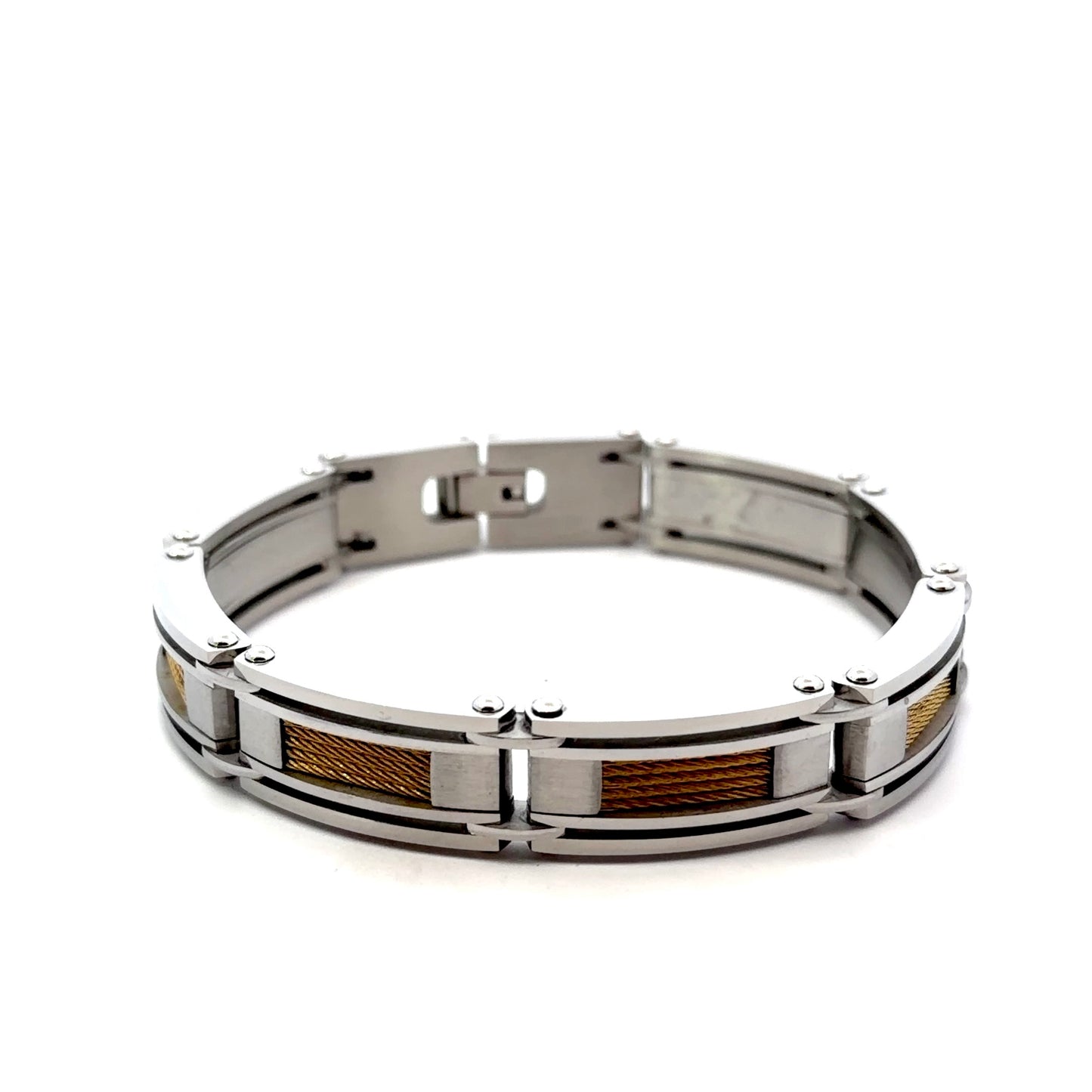 Stainless Steel Two Tone Link Bracelet