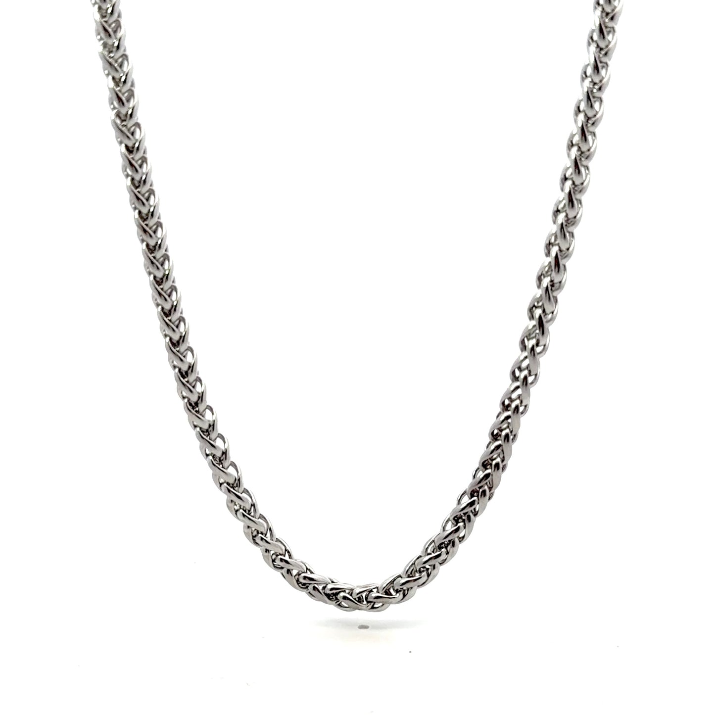 Stainless Steel Wheat Chain Men’s Necklace