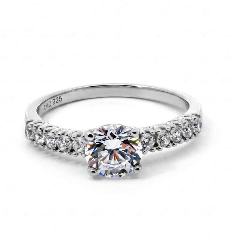 Sterling Silver Pave Encrusted Ring
