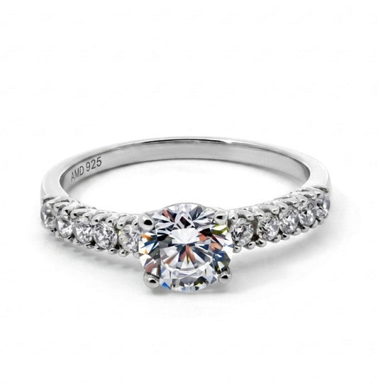 Sterling Silver Pave Encrusted Ring
