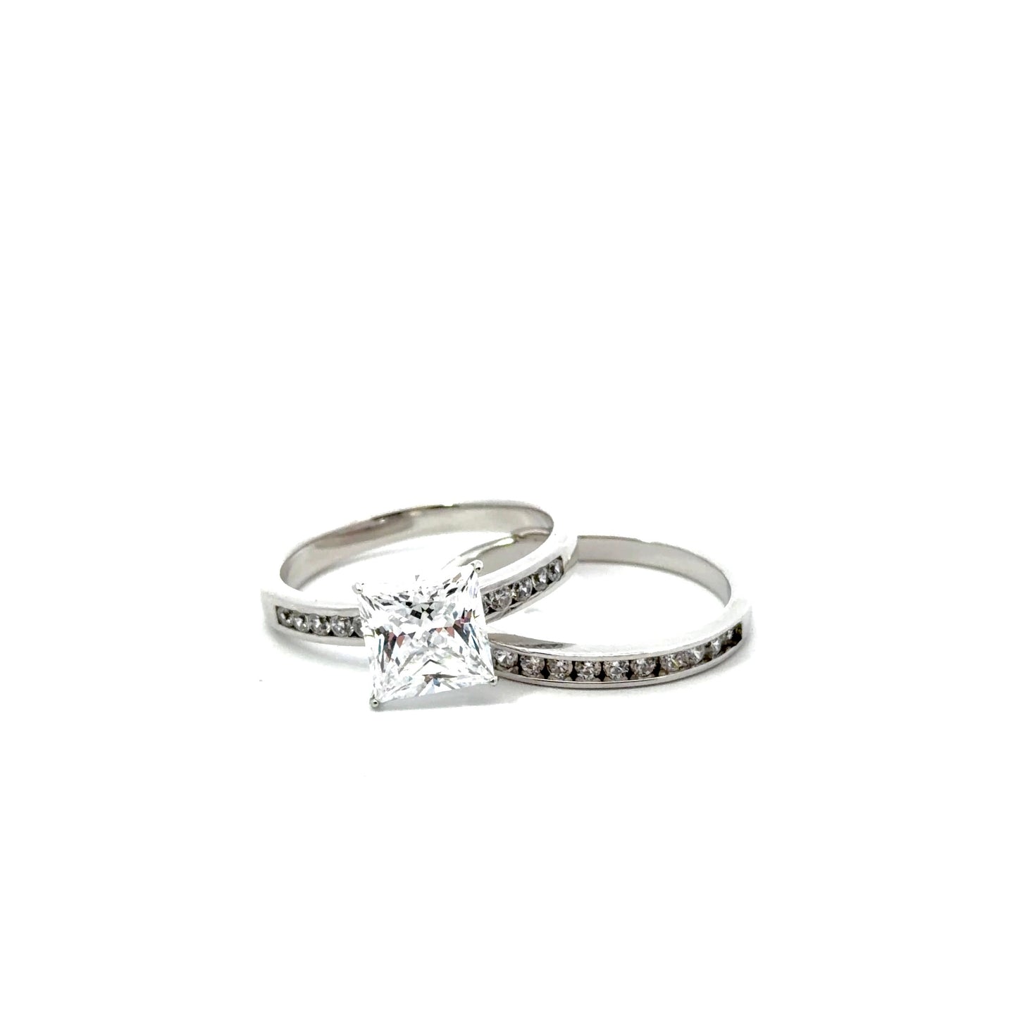 Sterling Silver Wedding Ring Set