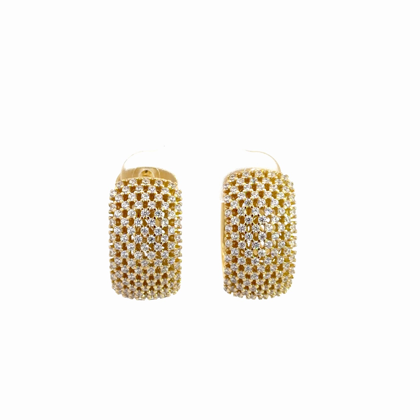 Gold Plated Huggie Design Earrings