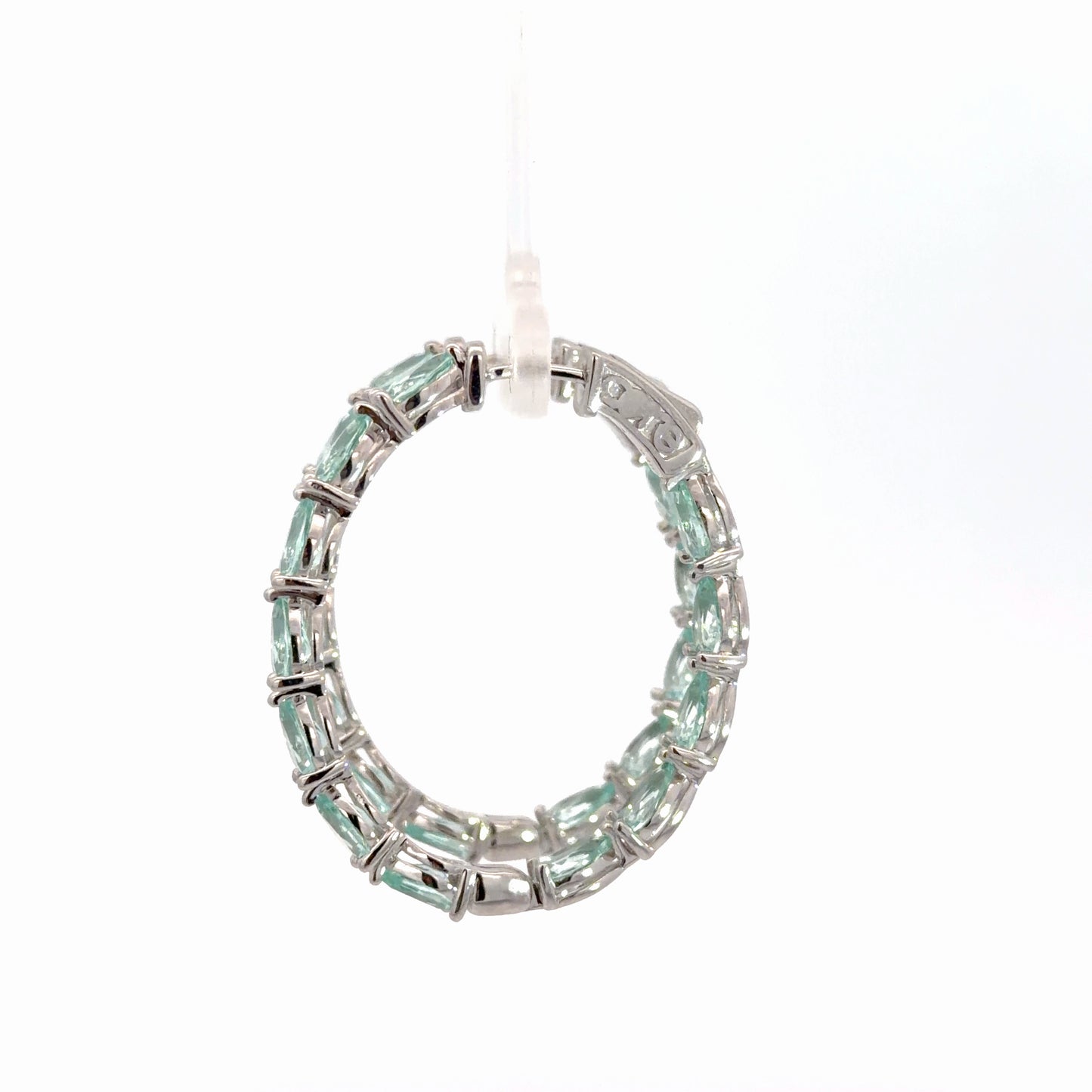 Radiant Pear Cut Large Hoop Earrings