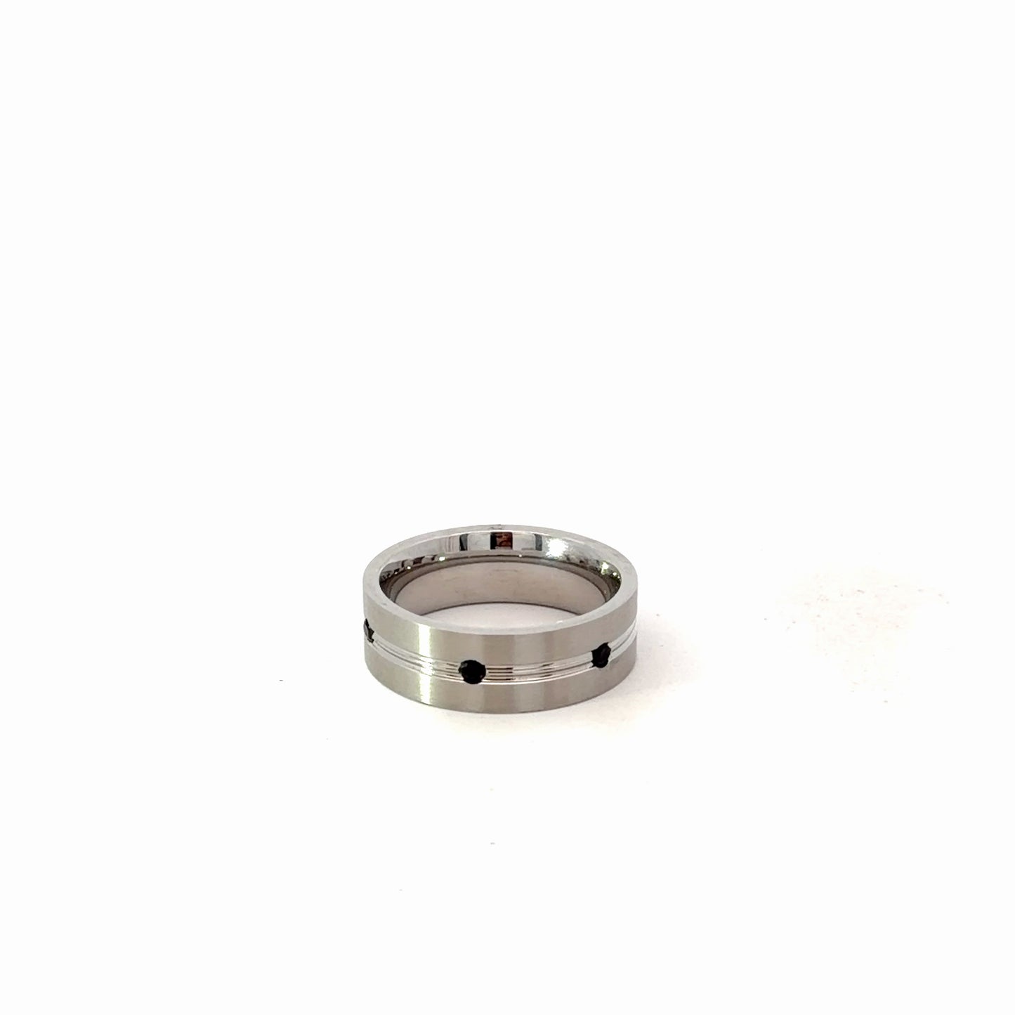 Stainless Steel Cubic Zirconia Men’s Band