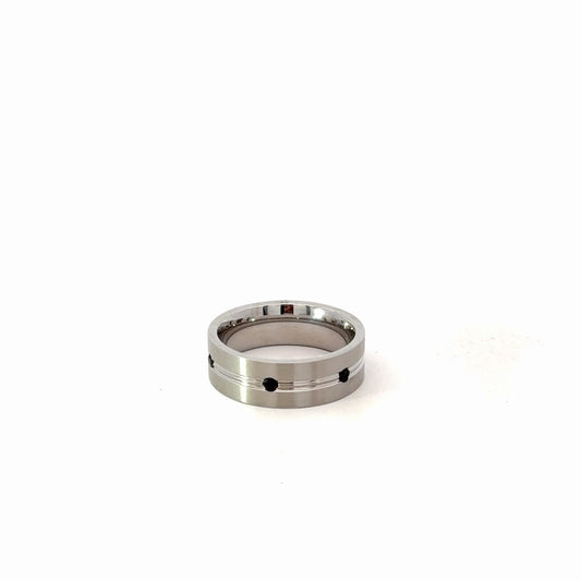 Stainless Steel Cubic Zirconia Men’s Band