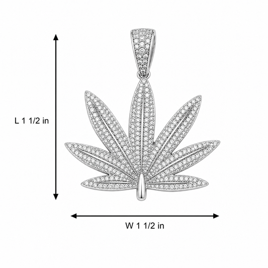 Sterling Silver Plant Leaf Pendant
