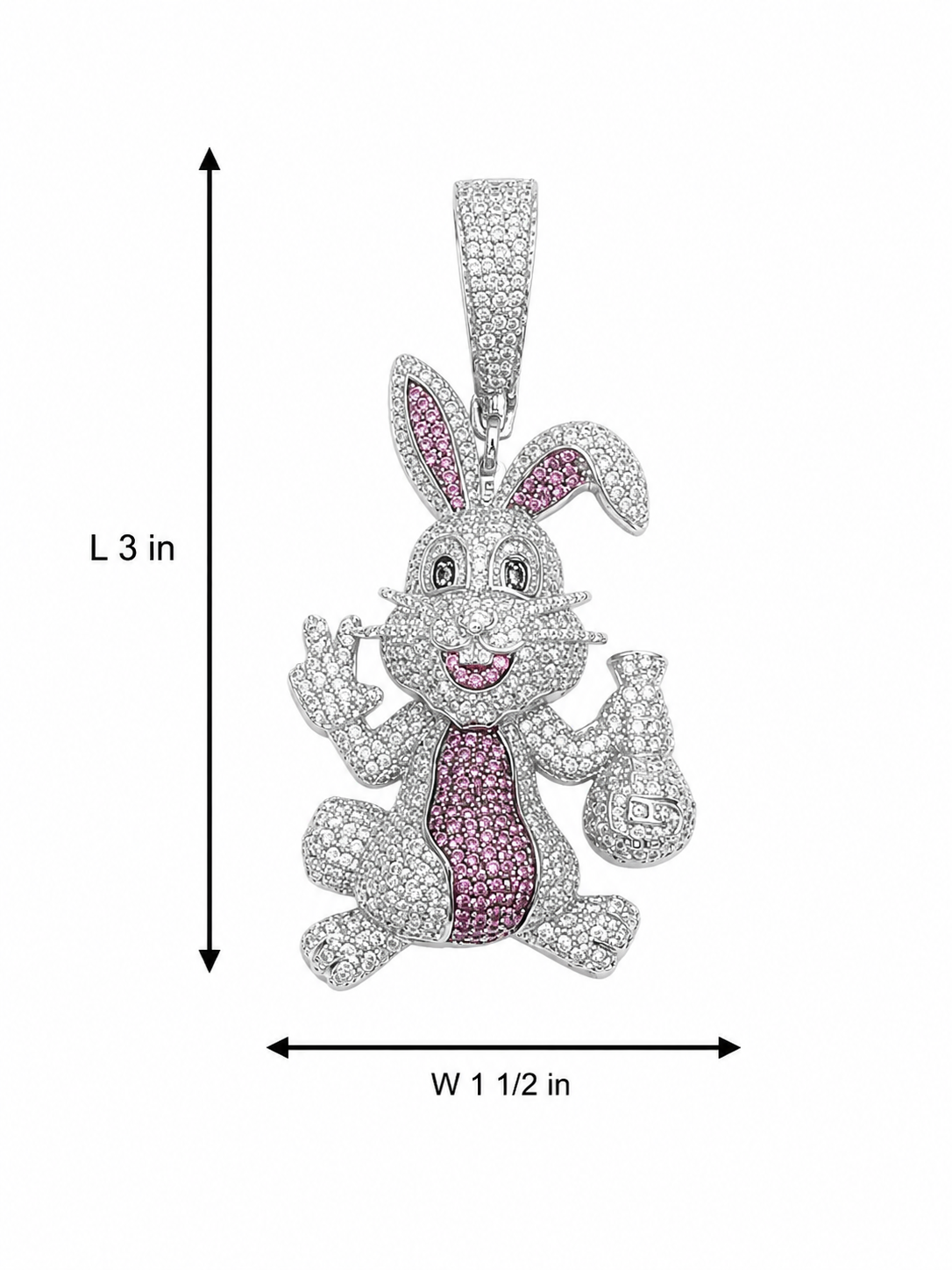 Sterling Silver Rabbit with Cash Pendant