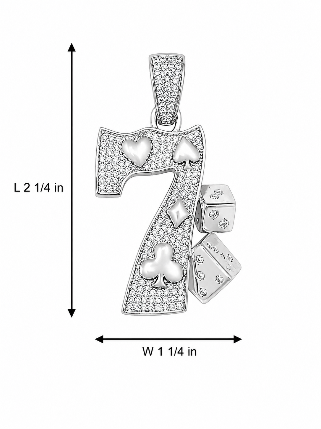 Sterling Silver Lucky Seven Pendant