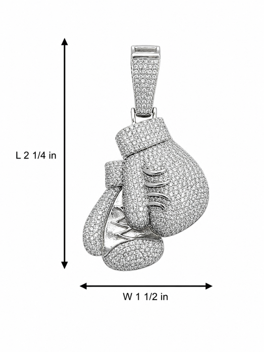 Sterling Silver Boxing Gloves Pendant