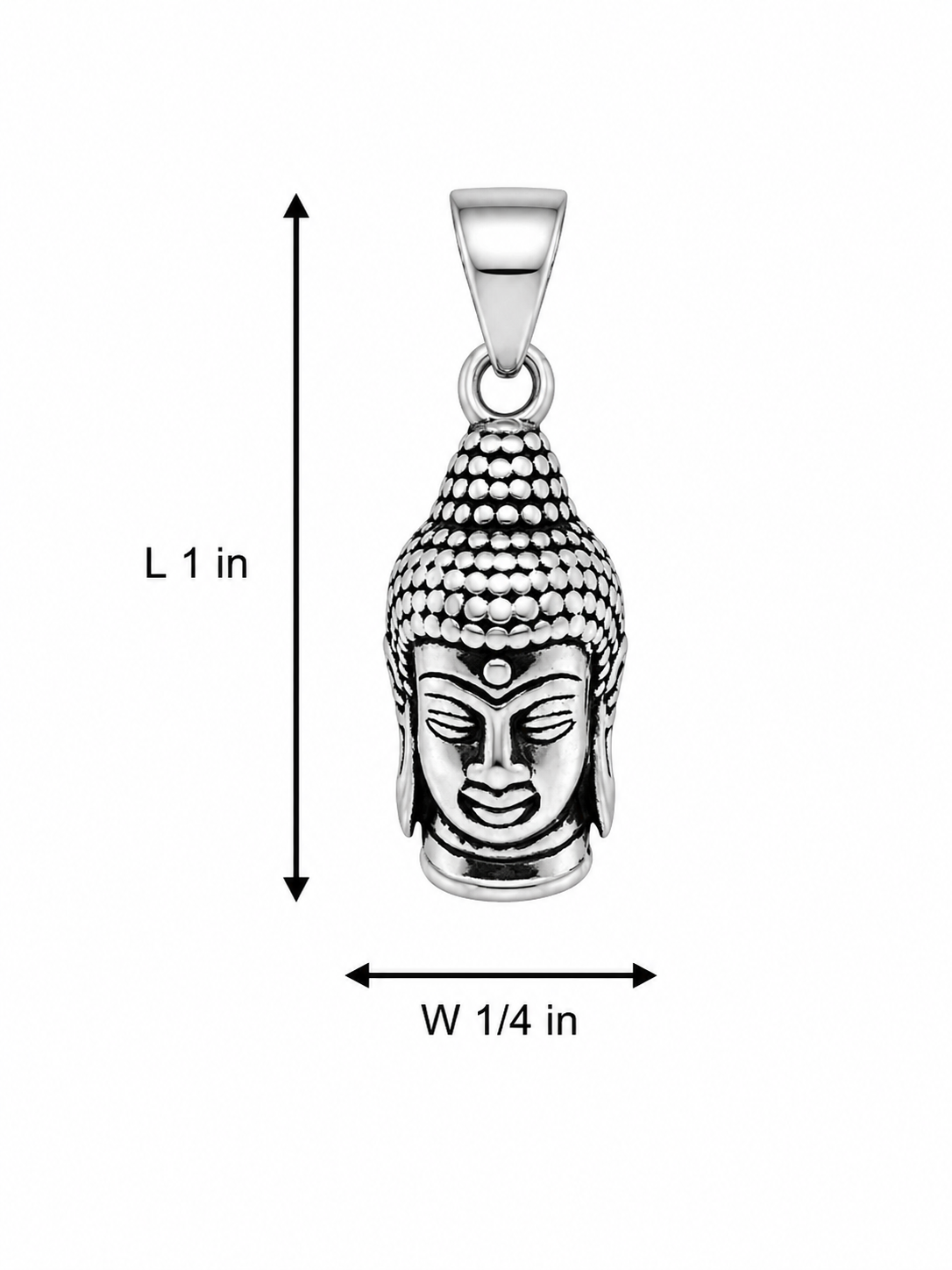 Stainless Steel Buddha Head Pendant