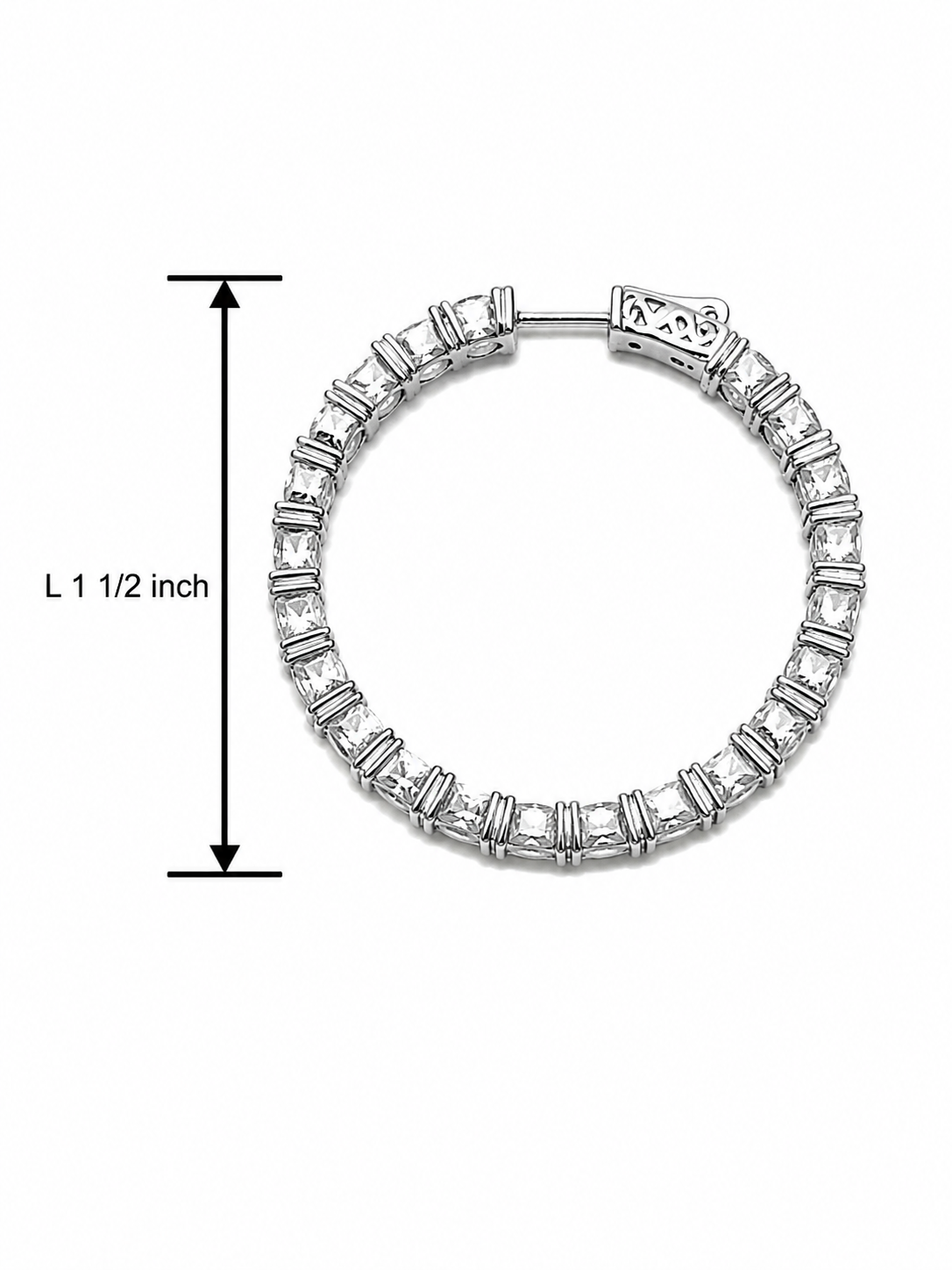Sterling Silver Luxurious Inside-Out Hoop Earrings