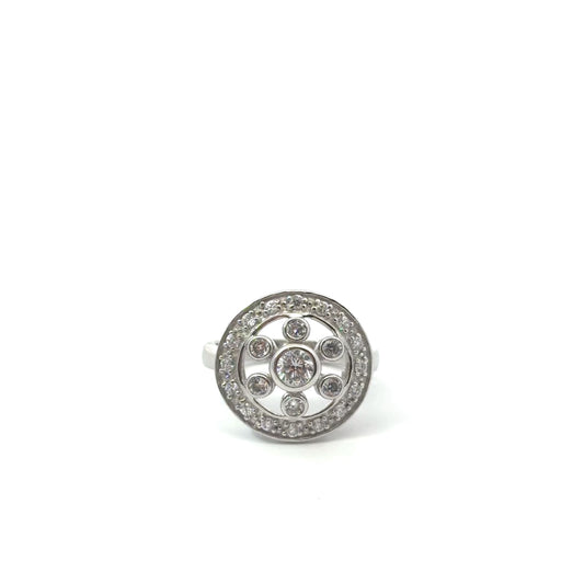 Sterling Silver Round Cubic Zirconia Ring