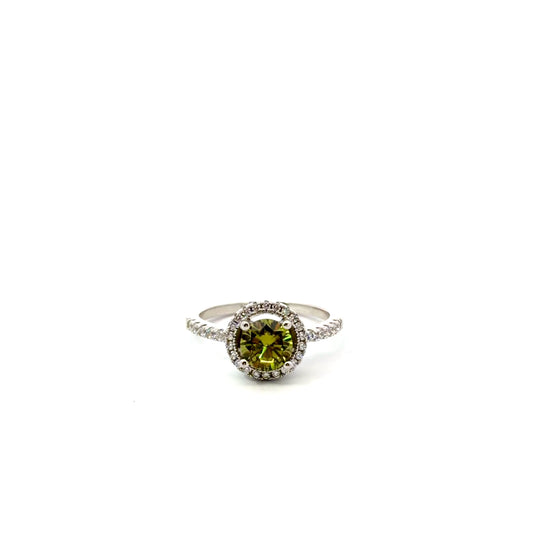 Sterling Silver Round Cut Ring