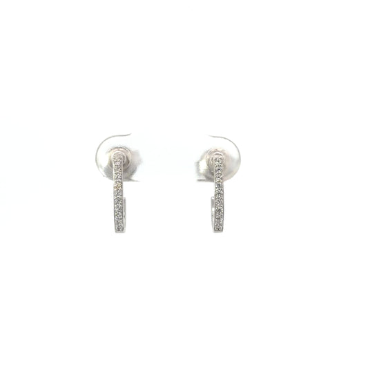 Sterling Silver J Hoop Earrings