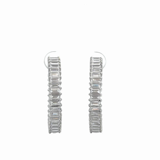 Inside-out Round Shape 1 1/4-inch Hoop Earrings